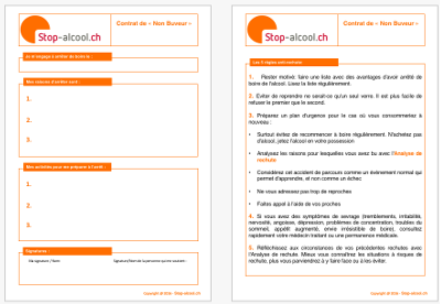 Contrat de Non Buveur à imprimer